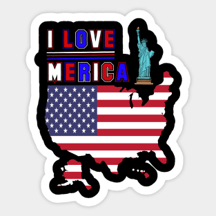 I love Merica Sticker